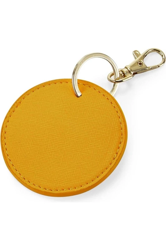 Image of Bagbase Boutique Circular Key Clip in Mustard Mustard Unisex One Size