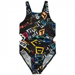 Image of Arena Rowdy Swimsuit Junior Girls - Black/Multi