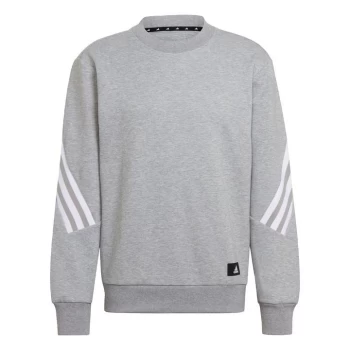 Image of adidas Sportswear Future Icons 3-Stripes Sweatshir - Medium Grey Heather / White