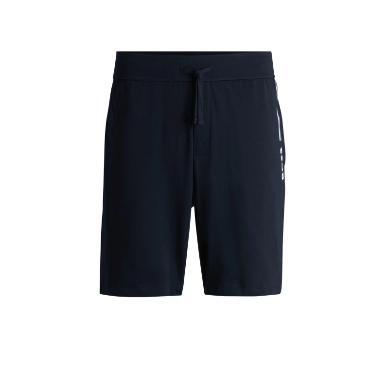 Image of Boss Logo Detail Regular-Rise Shorts Dark Blue male 2XL