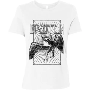 Image of Led Zeppelin - Icarus Burst Ladies Medium T-Shirt - White