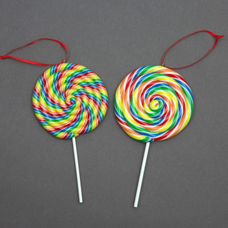 Image of Shatchi Christmas Tree Hanging Decorations 2Pcs Lollipops Multi