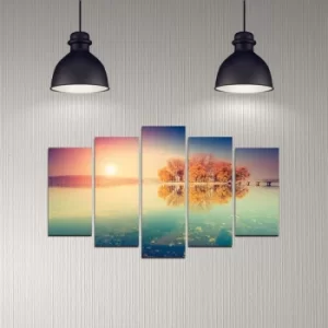 Image of 5DMDF-25 Multicolor Decorative MDF Painting (5 Pieces)