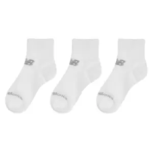 Image of New Balance 3 Pack Ankle Socks Juniors - White