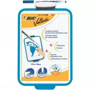Image of Bic Velleda Drywipe Board Blue 190x260mm 841360 CN218