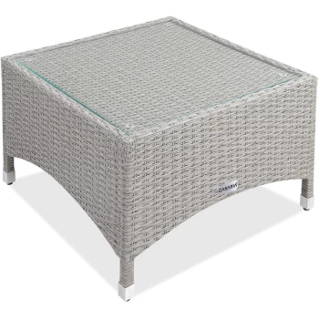 Image of Casaria - Poly Rattan Coffee Side End Snack Table Garden Conservatory Patio Furniture NEW M2 - 58x58x42cm (de)