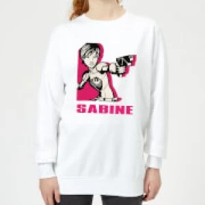 Image of Star Wars Rebels Sabine Womens Sweatshirt - White - 3XL