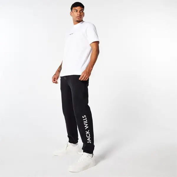 Image of Jack Wills Wills Logo Joggers - Black XS