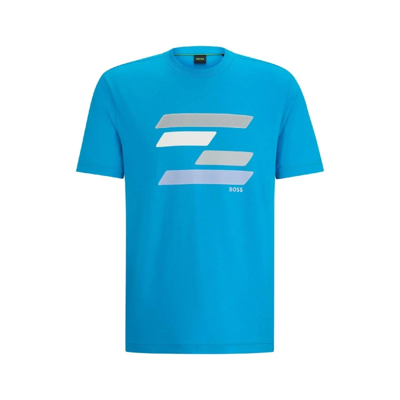 Image of Boss Tee 3 10238300 01 Turquoise/Aqua male S