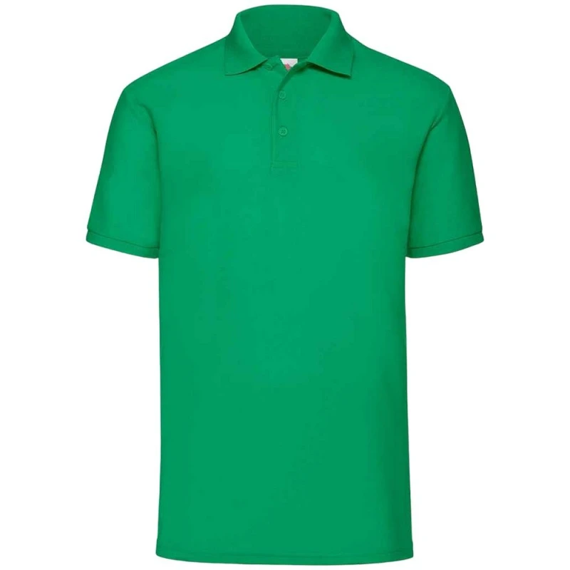Image of Fruit Of The Loom Fruit of the Loom Men 65 35 Polo Shirt in Green Size: Small Green S Male 5063470627325
