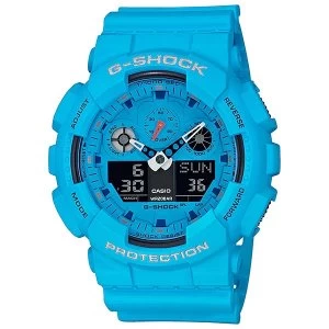 Image of Casio G-SHOCK Special Color Models Analog-Digital Watch GA-100RS-2A - Blue