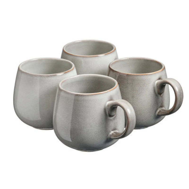 Image of Cooks Professional Nordic Stoneware Mugs 350ml Reactive Glaze Grey Set of 4 Grey unisex