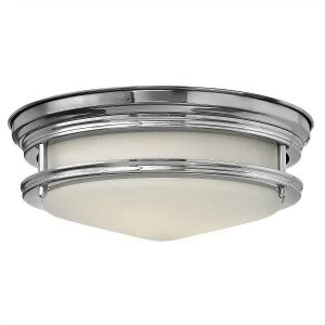 Image of 2 Light Bathroom Flush Mount Ceiling Light Polished Chrome, E27