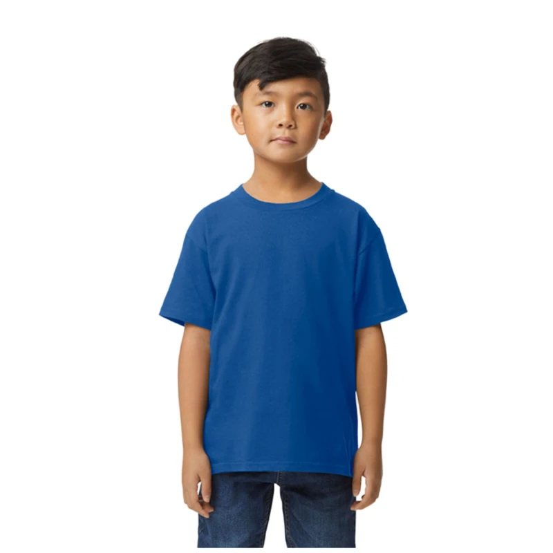 Image of Gildan Softstyle Midweight Tubular T-Shirt in Blue Size: XL Blue Unisex XL