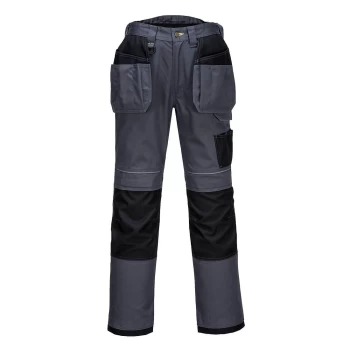 Image of PW3 Mens Urban Holster Work Trousers Grey / Black 33" 31"