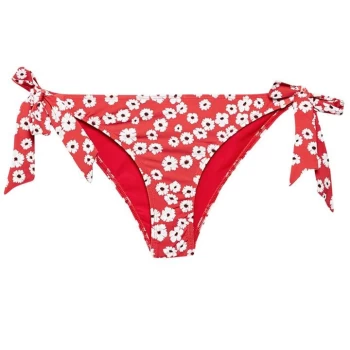 Image of Jack Wills Tallian Tie Side Bikini Bottoms - Red Floral