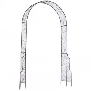 Image of Outsunny Garden Arch Arbor Decorative Climbing Plants Lawn Wedding 226cm
