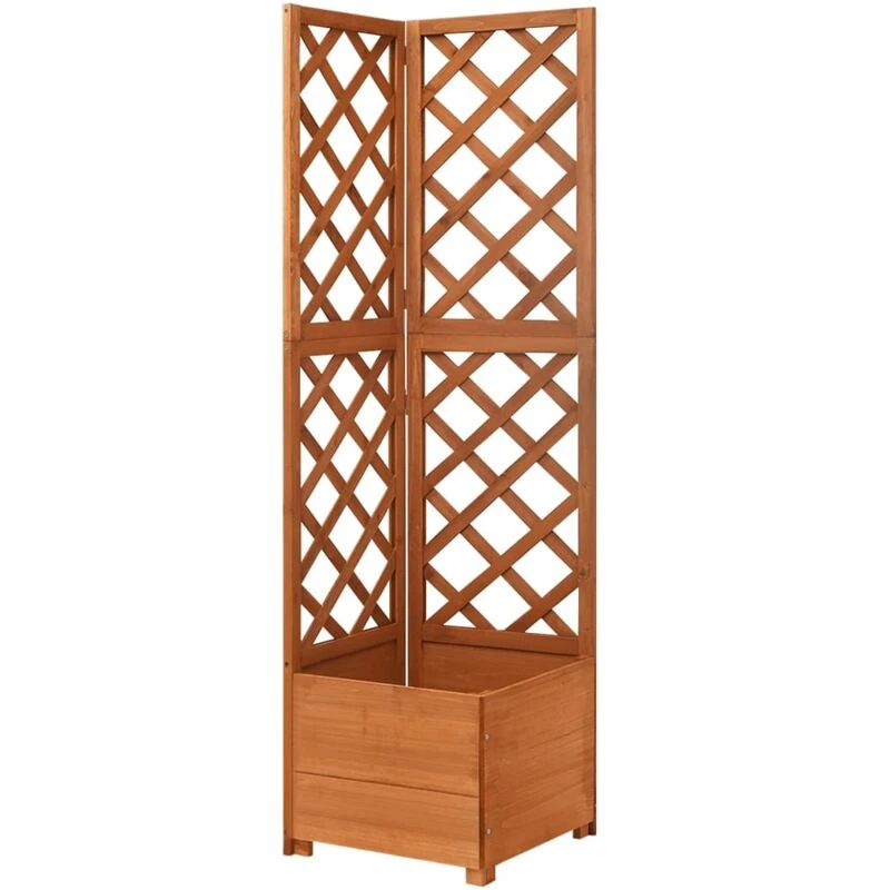 Image of VIDAXL Corner Trellis Planter 40x40x150cm Solid Fir Wood vidaXL 8720286432273