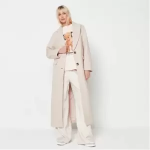 Image of Missguided Tall Longline Formal Coat - Cream