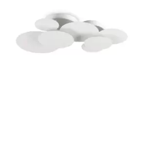 Image of Cloud Circles Decorative Flush Ceiling Light White 74cm 3000K