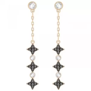 Image of Ladies Swarovski Rose Gold Plated Halve Earrings