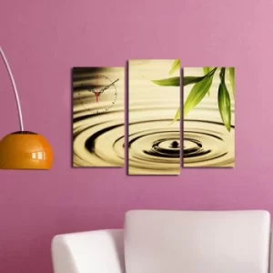 Image of 3PATCS-13 Multicolor Decorative Canvas Wall Clock (3 Pieces)