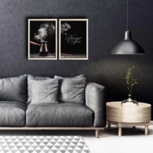 Image of 2PKCT-017 Multicolor Decorative Framed MDF Painting (2 Pieces)