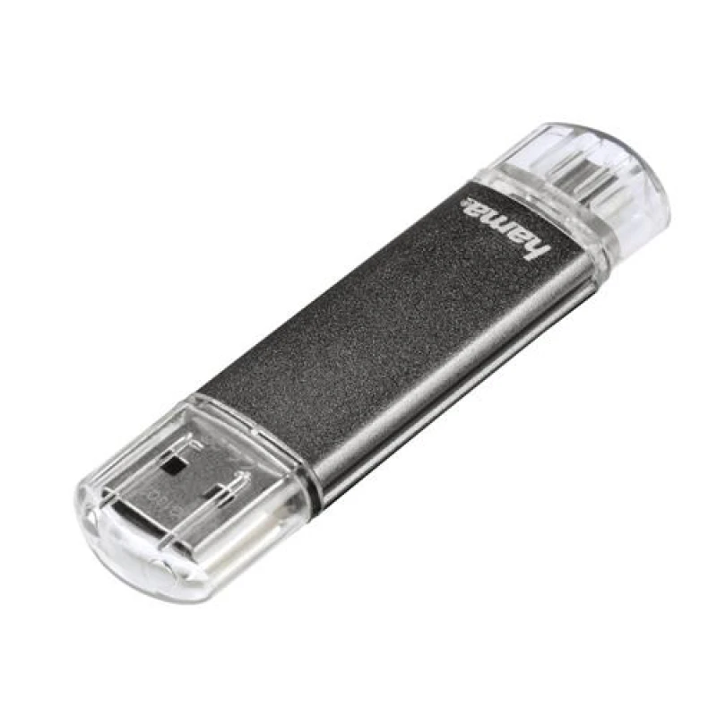 Image of Hama Hama Laeta Twin USB flash drive 128GB USB Type-A / Micro-USB 2.0 Grey 114872