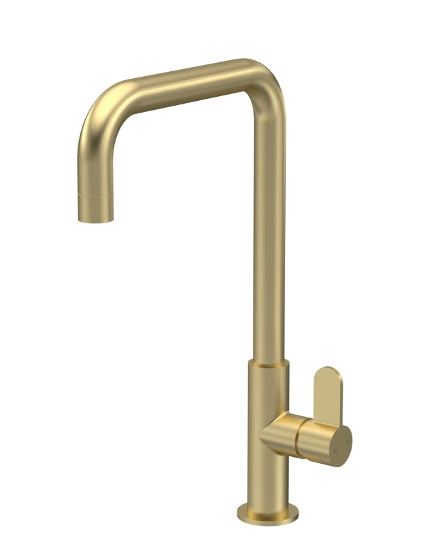 Image of Balterley Kitchen Mono Mixer Tap with 1 Lever Handle Brushed Brass 361mm Bronze