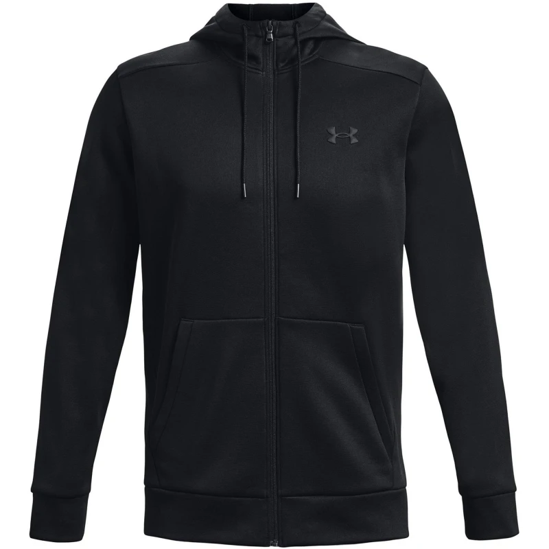 Image of Under Armour Armour Fleece Full-Zip Hoodie Mens Black male S