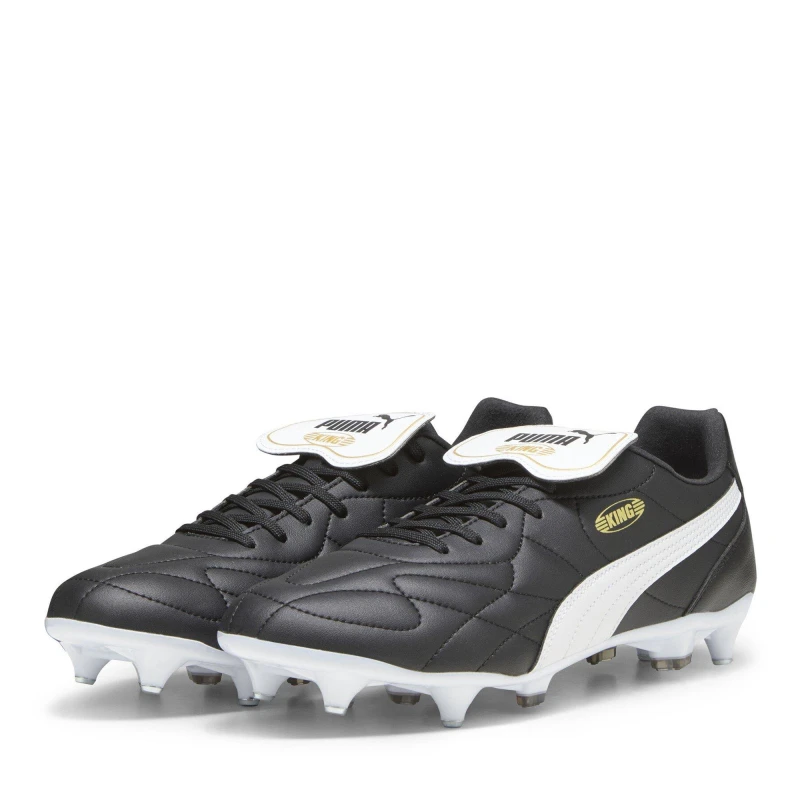Image of Puma Mens KING TOP Soft Ground Football Boots Black/White male 6 (39)