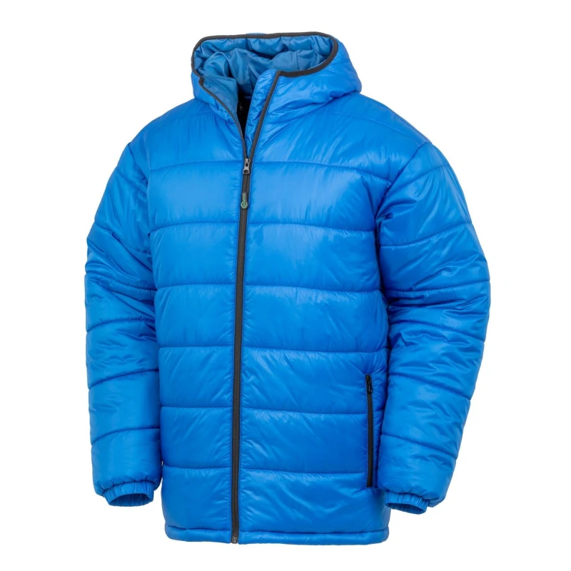 Image of Result Result Men Hooded Padded Parka in Blue Size: X-Small Blue XS Male 5063470984312