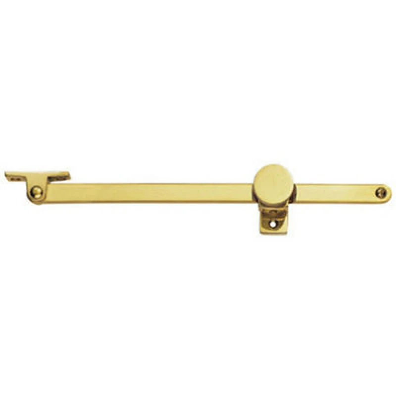 Image of Loops Screw Down Adjustable Casement Window Stay 246 x 19mm Polished Brass Metallics