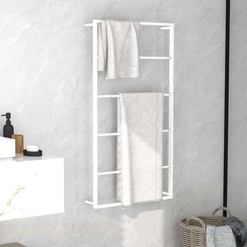 Image of VIDAXL Towel Rack White 60x10x116cm Steel Vidaxl 8720286504208