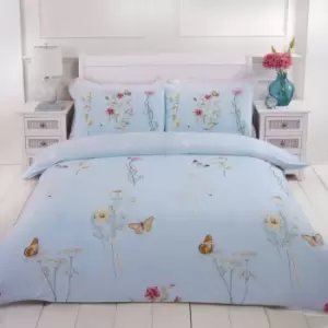 Image of Laura Duck Egg Duvet Set - Double