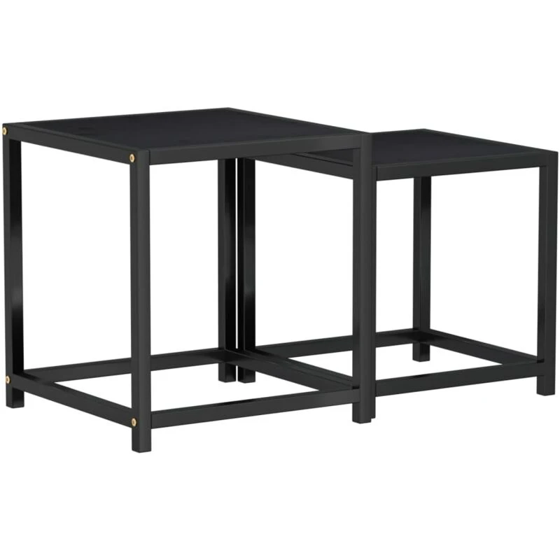 Image of VIDAXL Tea Tables 2 pcs mdf Black Vidaxl 8720286462553