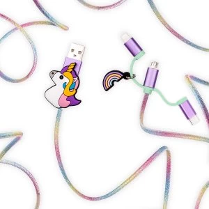 Image of Thumbs Up Unicorn 3-in-1 Cable