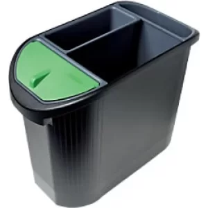 Image of Exacompta Waste Bin Ecoline 26 L Polypropylene Black 24 x 48 x 36.5 cm