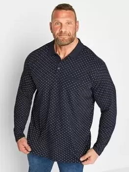 Image of BadRhino Paisley Polo - Navy, Size 2XL, Men