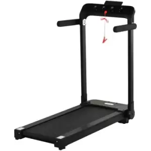 Image of HOMCOM 600W Foldable Electric Treadmill With Safety Lock LED Screen Black