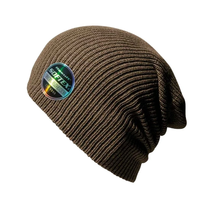 Image of Result Core Mens Softex Beanie in Chocolate Chocolate Male One Size