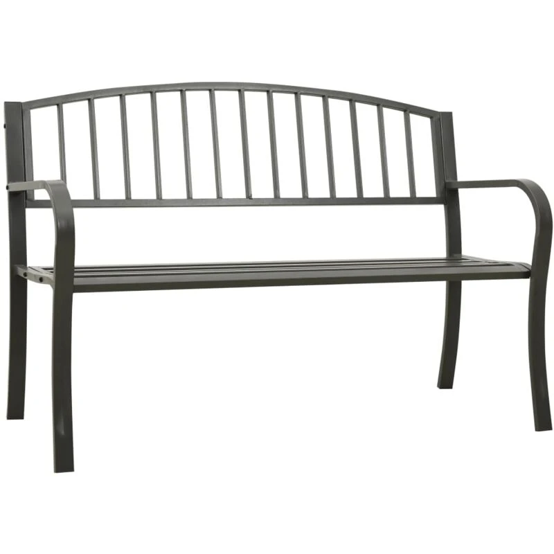 Image of VIDAXL Vidaxl - Garden Bench Grey 120cm Steel 8720845642488