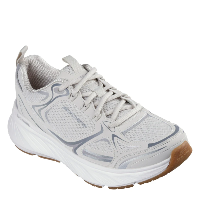 Image of Skechers Womens Edgeride Silver Eclipse Casual Low-Top Trainers Natural female 4 (37)