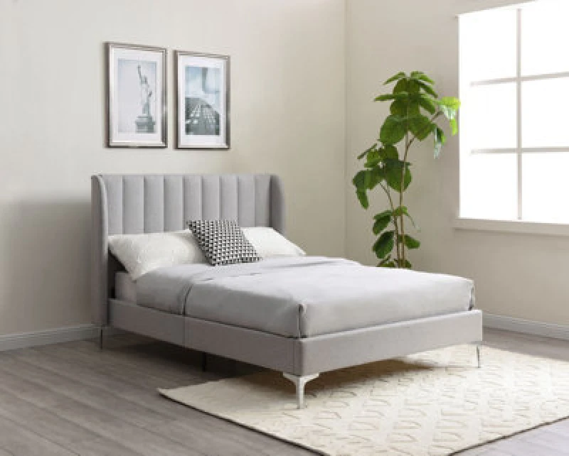 Image of Whitehart Furniture LTD Ascott Modern Accent Bed Frame for Stylish Homes Navy