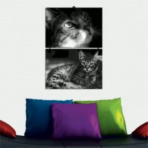 Image of F2 Multicolor Decorative MDF Painting (2 Pieces)