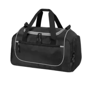 Image of Shugon Piraeus Shoulder Strap Holdall Bag (One Size) (Black/Light Grey)