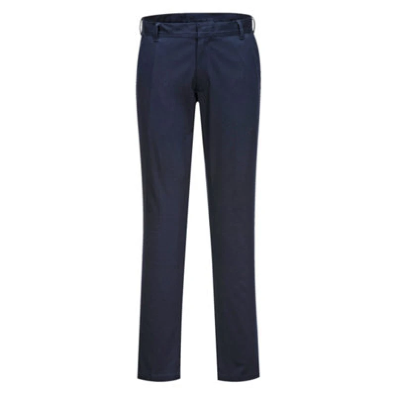 Image of Portwest WX2 Womens Stretch Slim Chino Trousers S235DNR40 Colour: Dark Navy