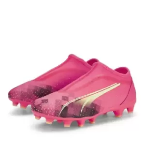 Image of Puma Ultra .3 Laceless Junior FG Football Boots - Orange