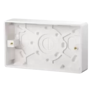 Image of Click Scolmore Mode 2 Gang 25mm Pattress Box Polar White - CMA082