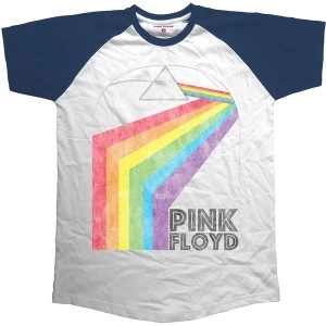 Image of Pink Floyd - Prism Arch Unisex Large T-Shirt - Blue,White